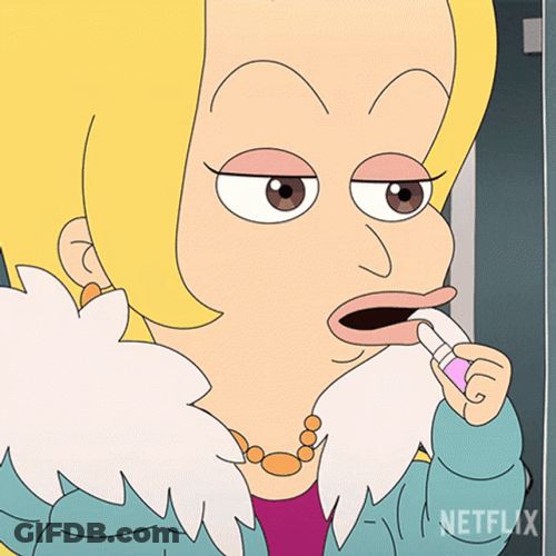 Big Mouth Lola Skumpy Applying Lipstick GIF