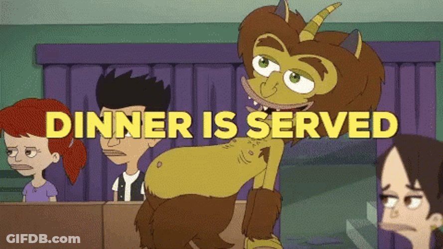 Big Mouth Maury Hormone Monster Dinner Served GIF