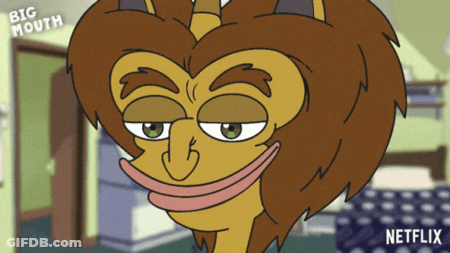 Big Mouth Naughty Hormone Monster Eyebrow Twitch GIF