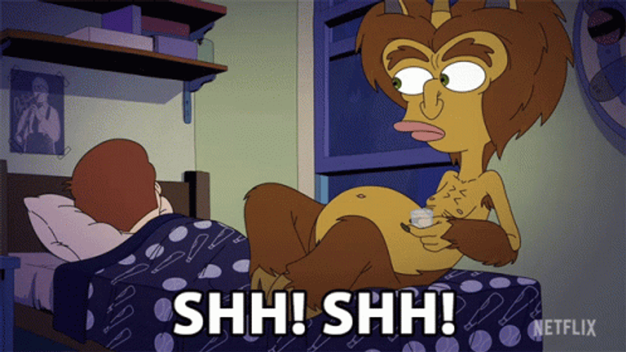 Big Mouth Shhh GIF