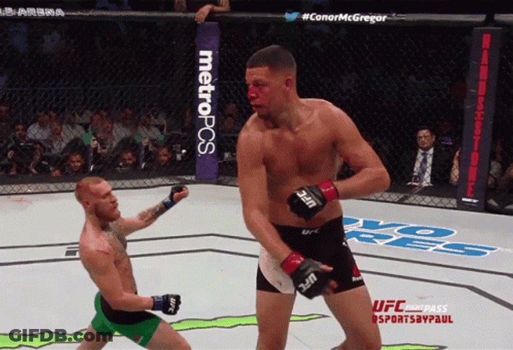 Big Nate Diaz Versus Small Connor Macgregor GIF
