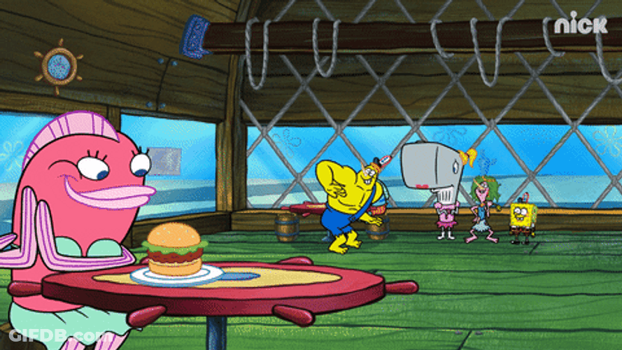 Big Nobby Narwhal At Krusty Krab GIF