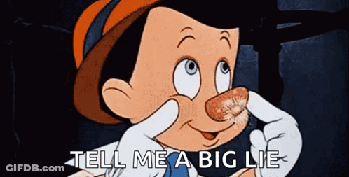 Big Nose Cartoon Asking Tell Big Lie GIF