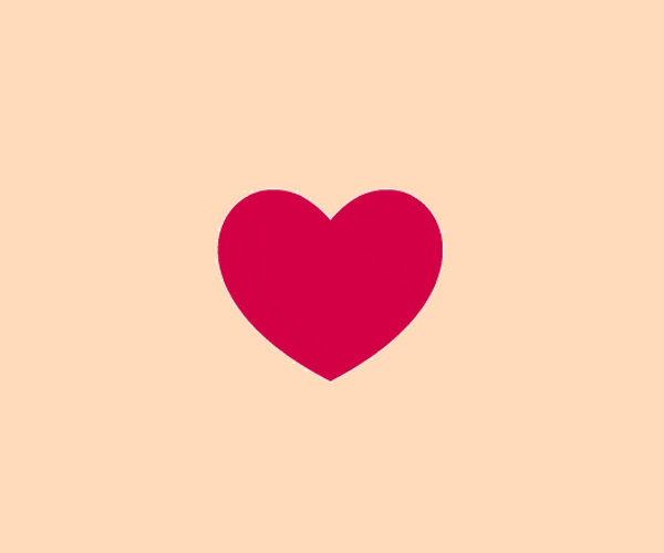 Big Red Heart Beating Simple GIF