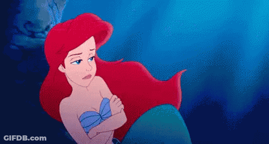 Big Sigh Angry Ariel GIF