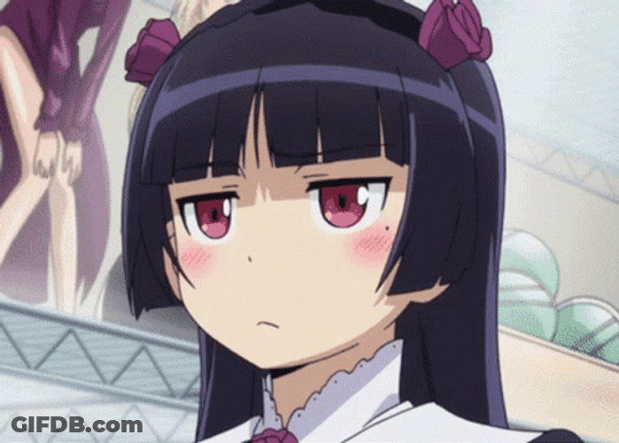 Big Sigh Ruri Gokou Shaking Head GIF
