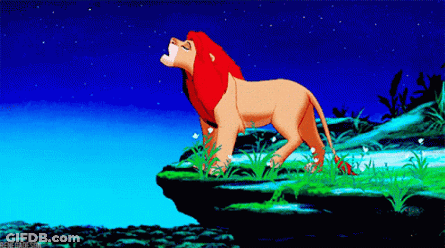 Big Sigh Sleepy Lion GIF