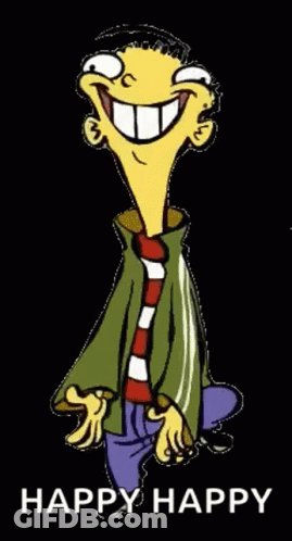 Big Smile Cartoon Character Happy Happy GIF