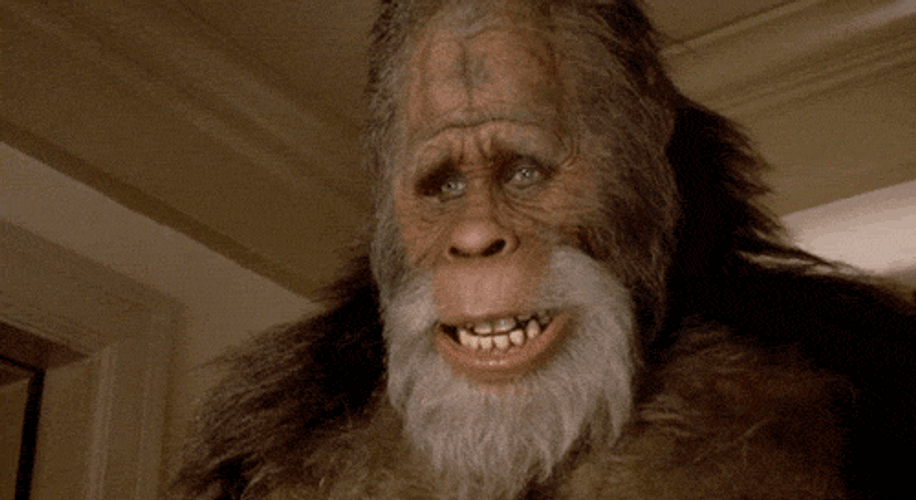 Big Smiling Bigfoot Sasquatch GIF