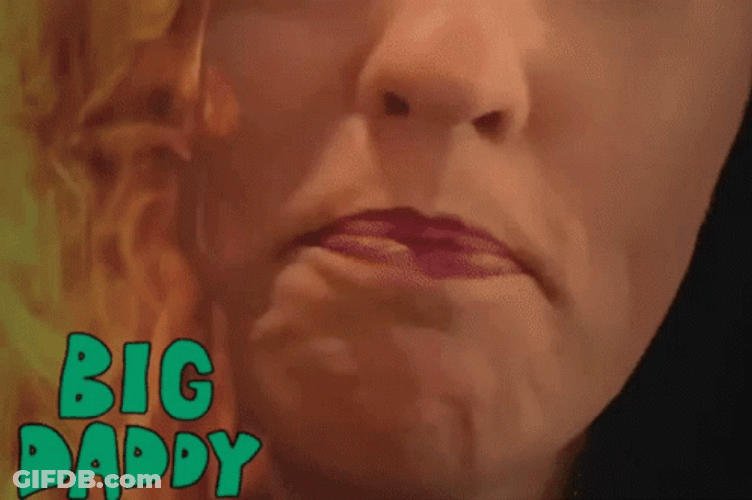 Big Sugar Daddy Flirty Red Lips GIF