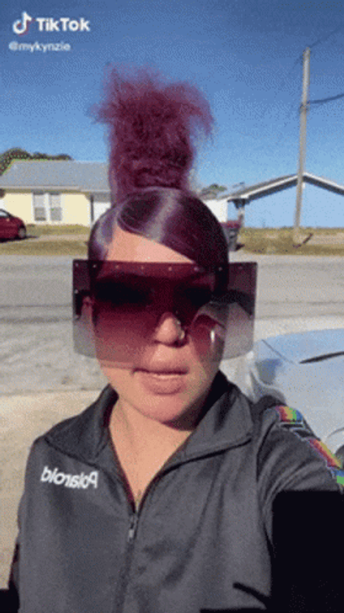 Big Sunglasses With Big Eyelashes GIF