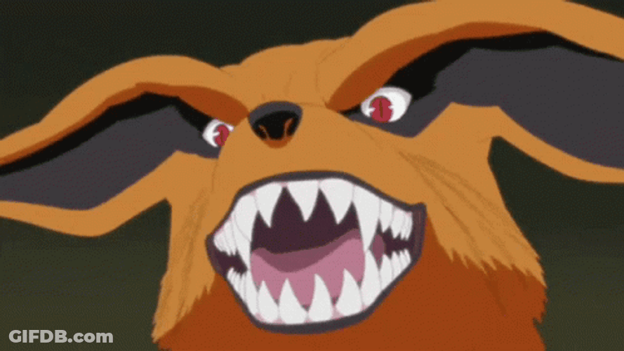Big Teeth Kurama Nine Tails Naruto GIF