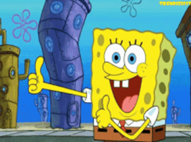 Big Thumb Up Spongebob GIF
