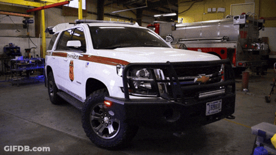 Big White Police Car Lights GIF