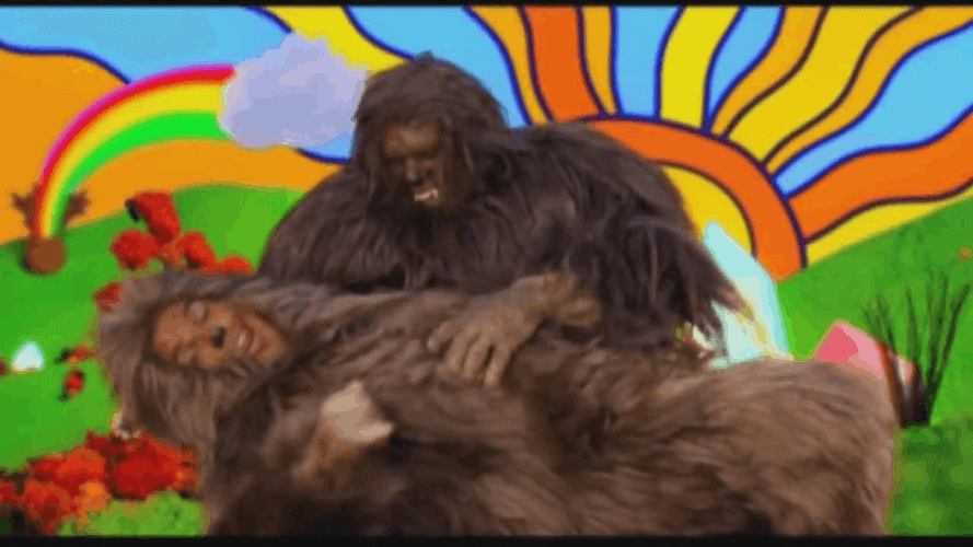 Bigfoot Happy Tickling GIF