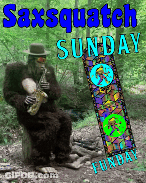 Bigfoot Playing Saxophone GIF