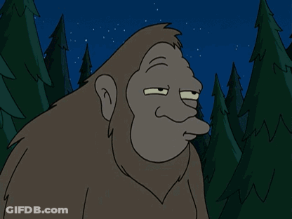 Bigfoot Standing In Forest GIF