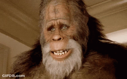 Bigfoot With Beard Smiling GIF