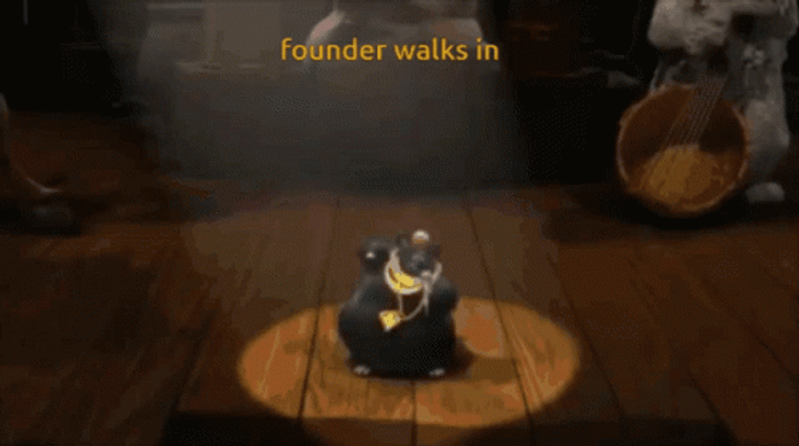 Biggie Cheese Founder Walks In GIF