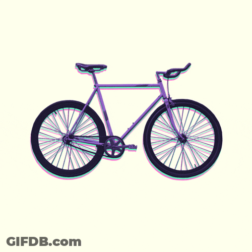 Bike Animated Color Changing Wheels GIF