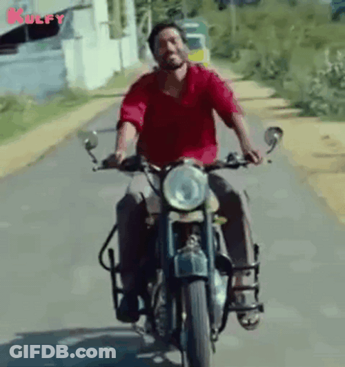 Bike Riding Dhanush Indian Actor GIF