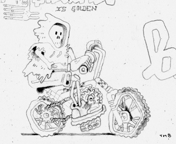 Bike Riding Drawing Animation GIF