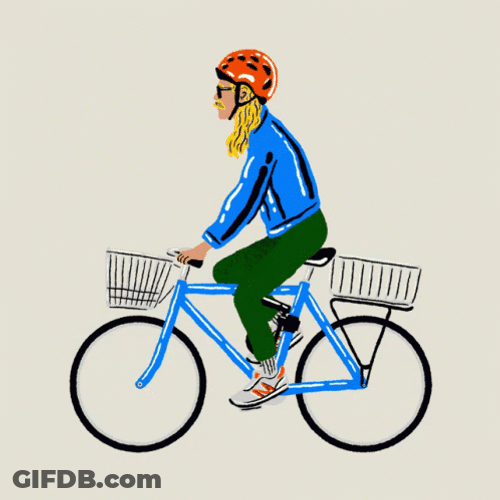 Bike Riding Old Bike Model Artwork GIF