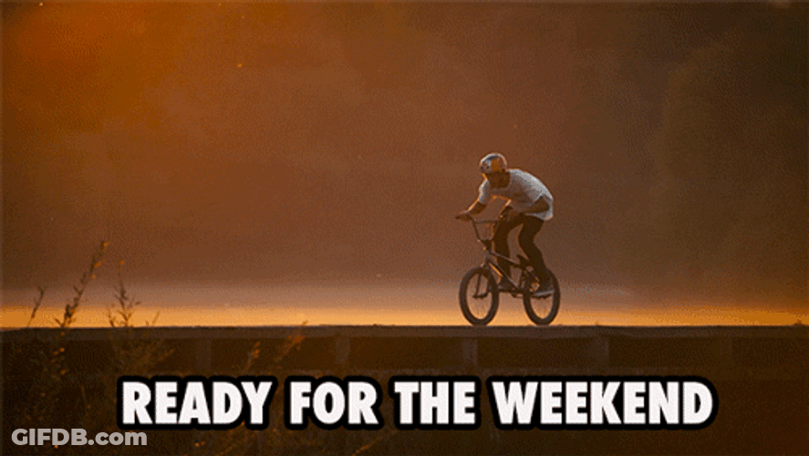 Bike Riding Ready For The Weekend GIF