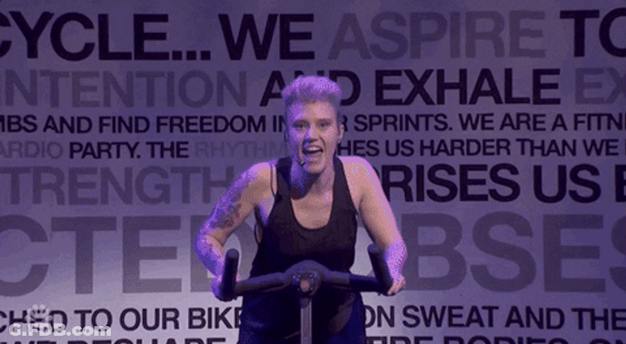 Biking Fitness Instructor GIF