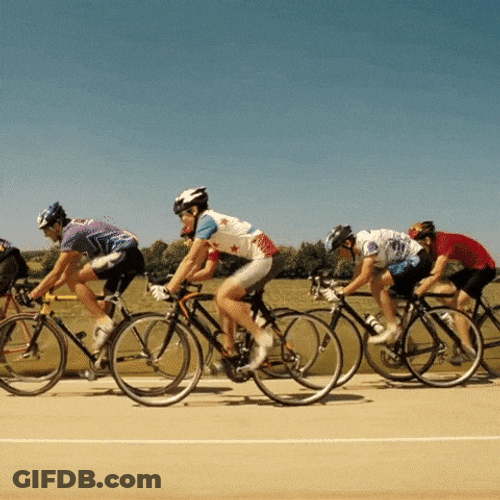 Biking Poker Joins Cyclist Race GIF