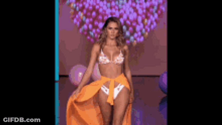 Bikini Model Runway Pose Stage GIF