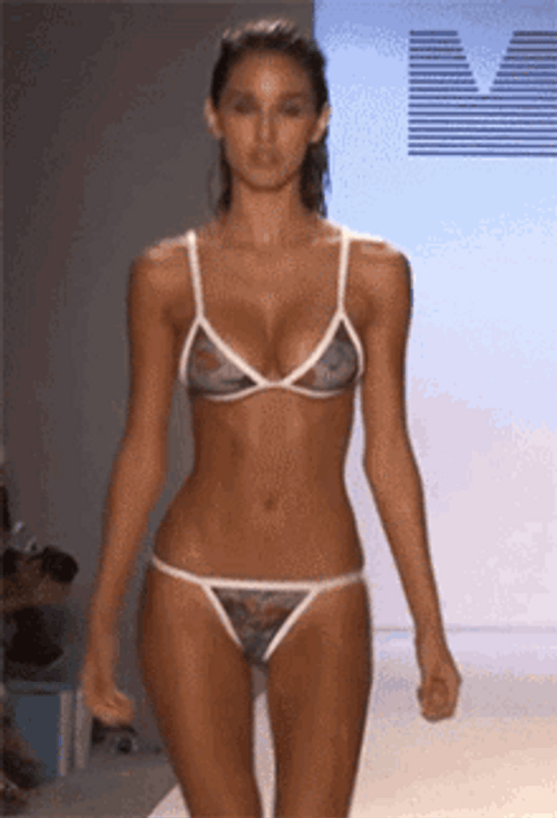 Bikini Model Runway Stage Walk GIF