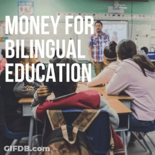 Bilingual Education Budget Protest GIF