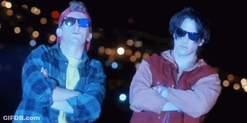 Bill And Ted Cute Eyeglasses Post GIF