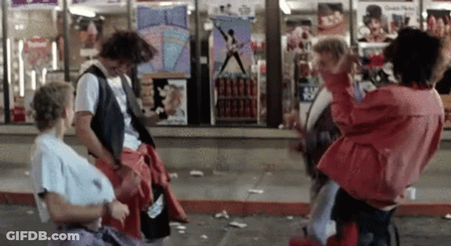 Bill And Ted Dancing With The Group GIF