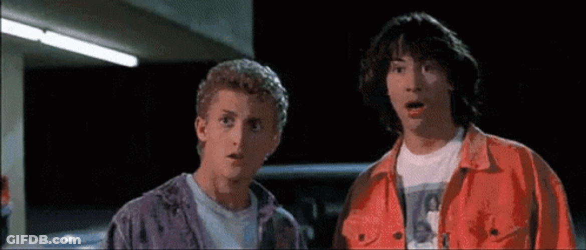Bill And Ted Feeling Surprise GIF