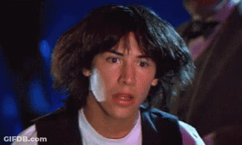 Bill And Ted Keanu Reeves Confused GIF