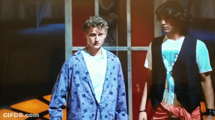 Bill And Ted Paly Missing Guitar GIF