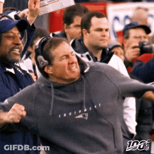 Bill Belichick Celebrate And Shout GIF