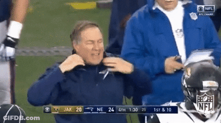 Bill Belichick Clapping After They Win GIF