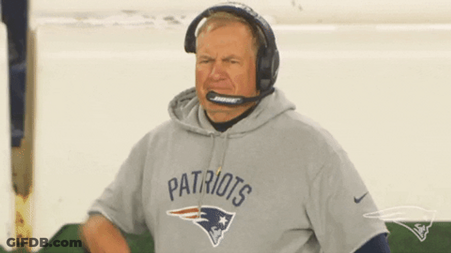 Bill Belichick Clapping To Cheer His Team GIF