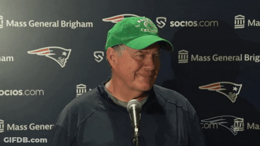 Bill Belichick Smiling At Interview GIF