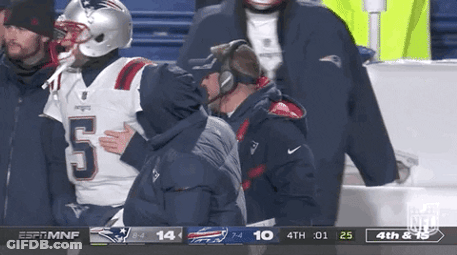 Bill Belichick Was Happy To His Team GIF