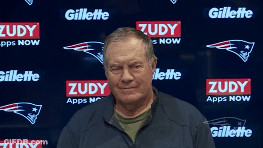 Bill Belichick Wink To Reporters GIF