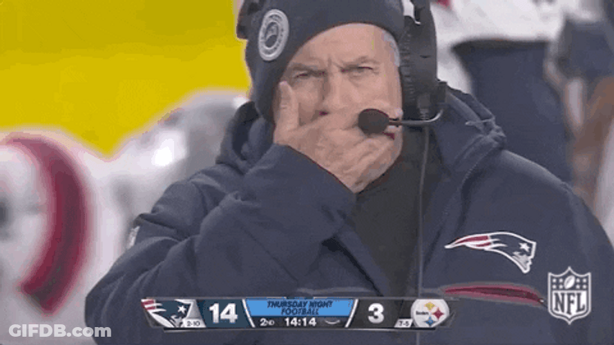 Bill Belichick Wiped His Mouth GIF