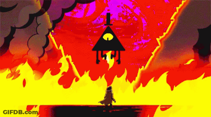 Bill Cipher Fire Sight GIF