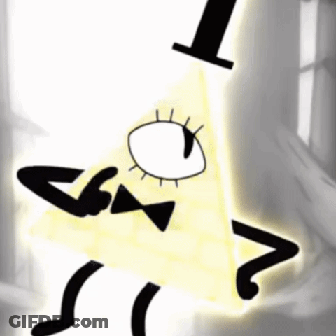 Bill Cipher From Gravity Falls Falling Down GIF