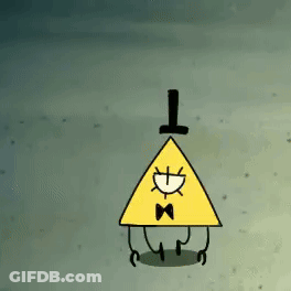 Bill Cipher From Gravity Falls With Top Hat GIF