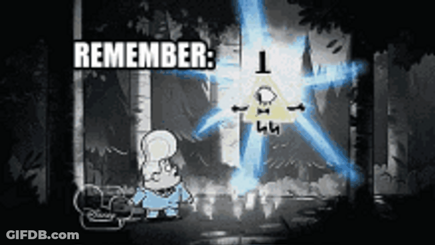 Bill Cipher Hologram Universe GIF