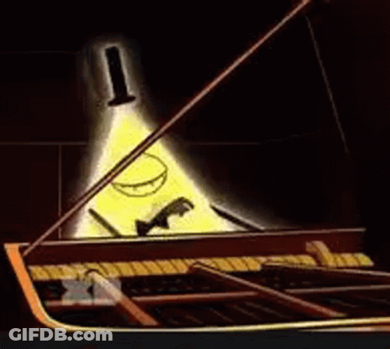 Bill Cipher Playing Piano GIF
